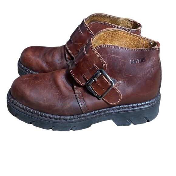 Rovers Spain leather boots brown thick sole 43 or US 10 men’s - Picture 3 of 9